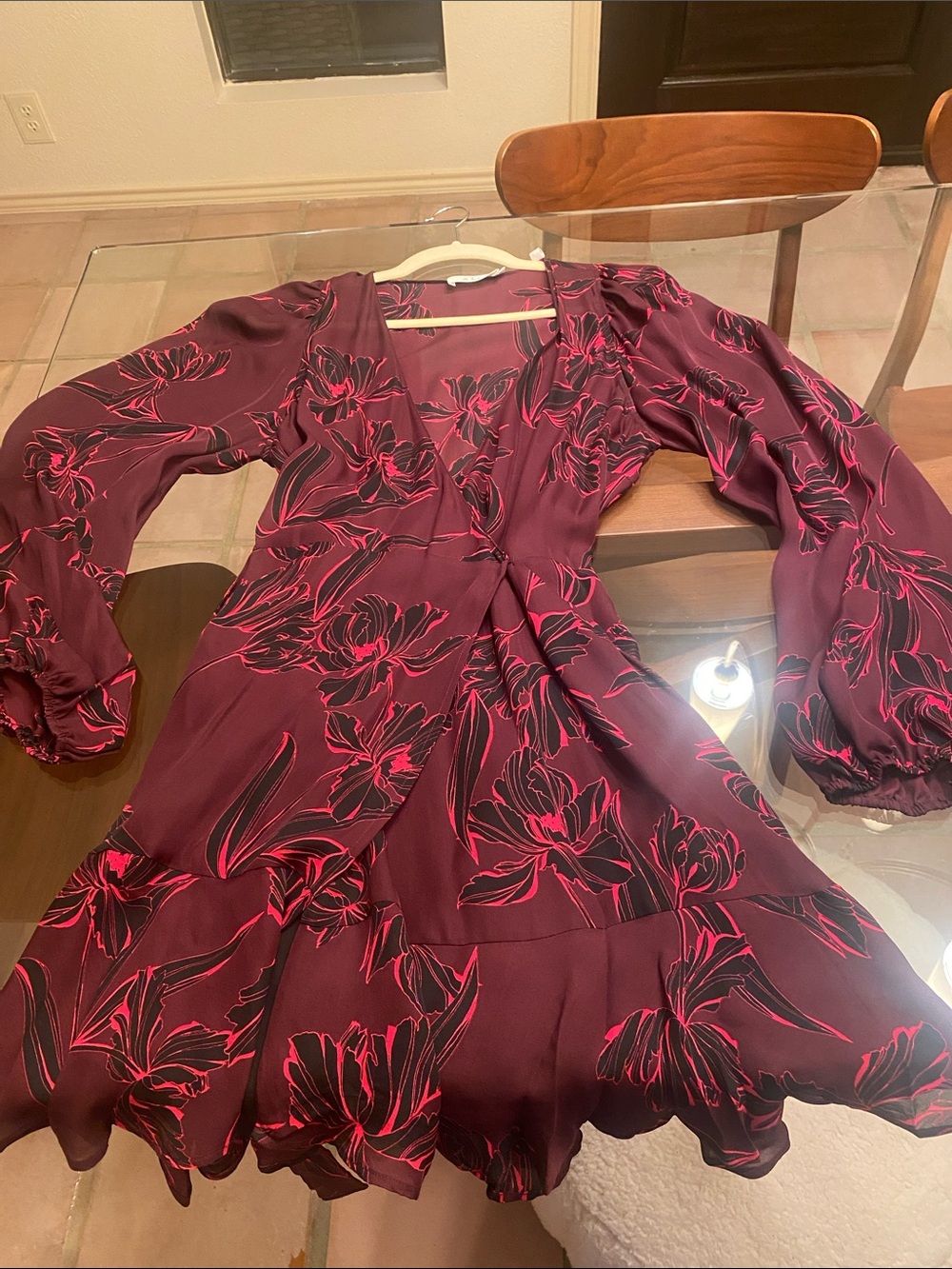 A.L.C. Floral Silk Wrap Dress